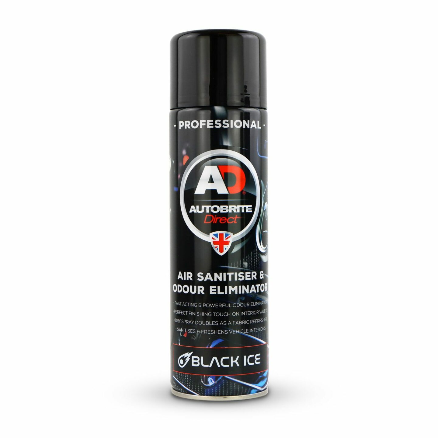 Autobrite Direct AEROSOL BLAST AIR FRESHENERS Black Ice Dekarbonizace motoru
